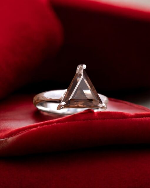 Natural Smoky Quartz 925 Sterling Silver Ring - Image 2