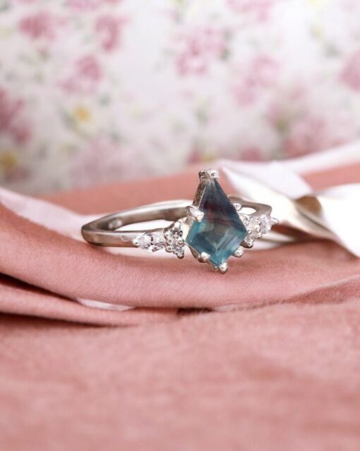 Natural Rainbow Fluorite 925 Sterling Silver Ring - Image 3