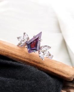 Beautiful Purple Alexandrite 925 Sterling Silver Ring
