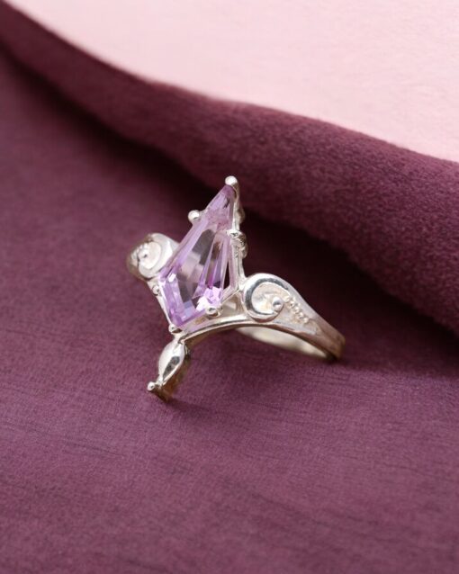 Natural Purple Amethyst 925 Sterling Silver Ring - Image 2
