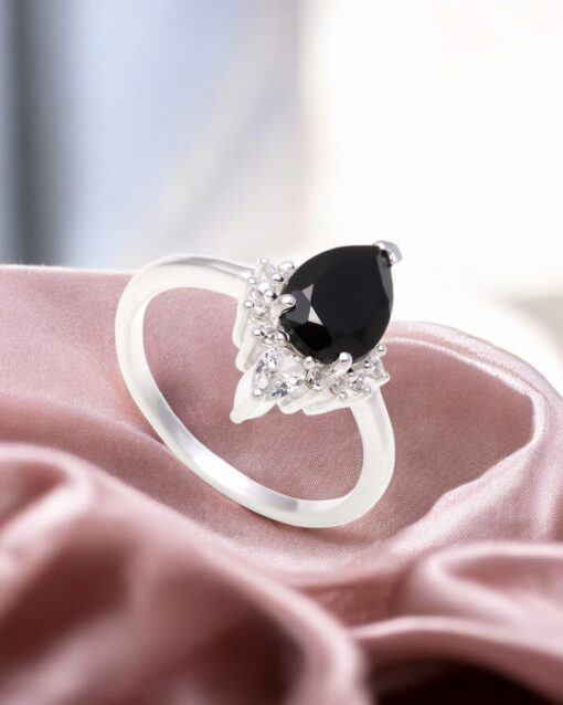 Natural Black Onyx 925 Sterling Silver Ring - Image 3
