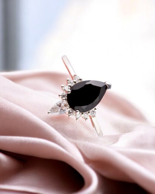 Natural Black Onyx 925 Sterling Silver Ring - Image 2