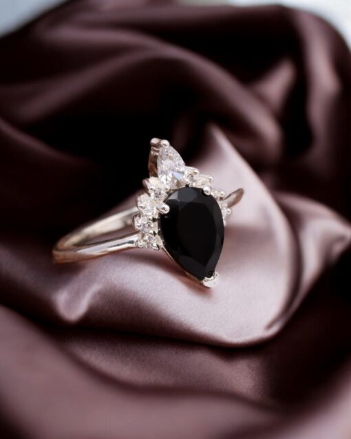Natural Black Onyx 925 Sterling Silver Ring - Image 4