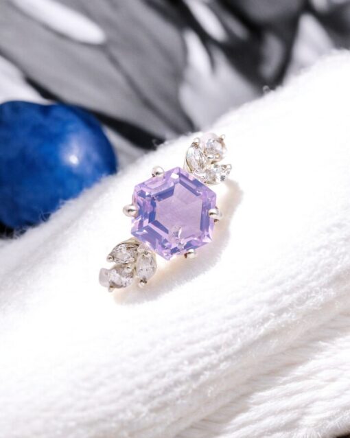 Natural Lavender Quartz 925 Sterling Silver Ring - Image 2