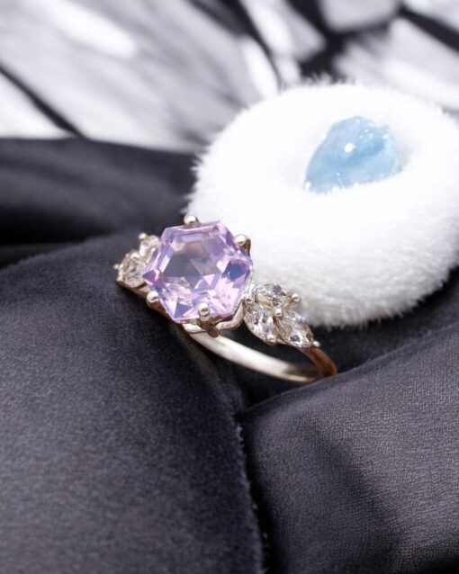 Natural Lavender Quartz 925 Sterling Silver Ring
