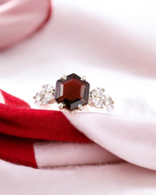 Natural Smoky Quartz 925 Sterling Silver Ring - Image 2