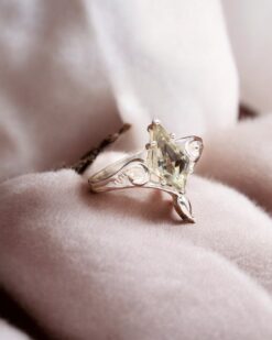 Natural Green Amethyst 925 Sterling Silver Ring