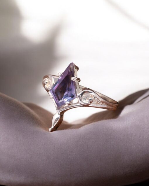 Purple Alexandrite 925 Sterling Silver Ring - Image 4