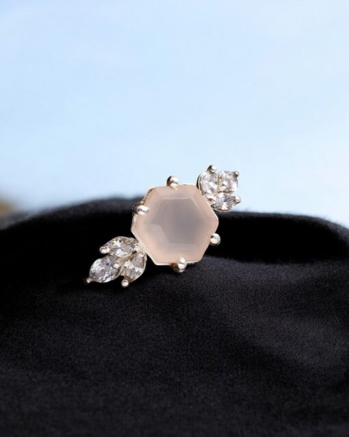 Natural Chalcedony 925 Sterling Silver Ring - Image 2