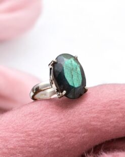 Rainbow Labradorite 925 Sterling Silver Men's Ring