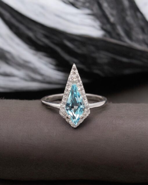 Natural Sky Blue Topaz 925 Sterling Silver Ring - Image 2