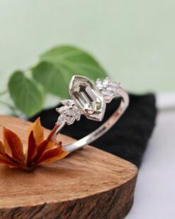 Natural Green Amethyst 925 Sterling Silver Ring