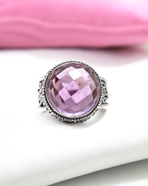 Natural Amethyst 925 Sterling Silver Ring - Image 3