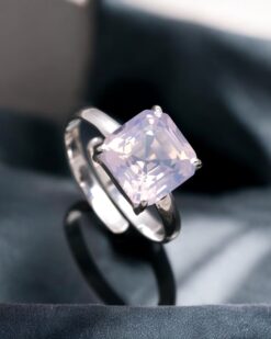 Natural Lavender Quartz 925 Sterling Silver Ring