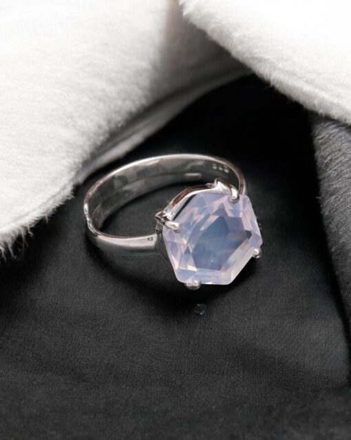 Natural Lavender Quartz 925 Sterling Silver Ring - Image 3