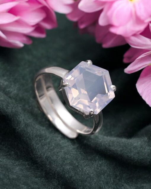 Natural Lavender Quartz 925 Sterling Silver Ring
