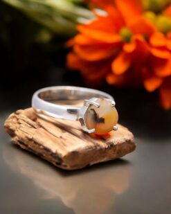Natural Montana Agate 925 Sterling Silver Ring