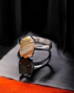 Natural Montana Agate 925 Sterling Silver Ring