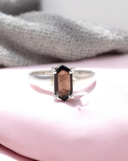Natural Smoky Quartz 925 Sterling Silver Ring - Image 4