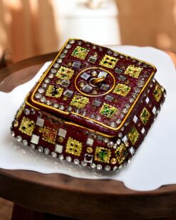 Multicolor Lakh Sindoor Dani in Lac and Metal Craft