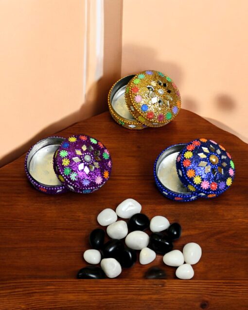 Shimmer Glow Handcrafted Multicolor Jewelry Box - Image 3