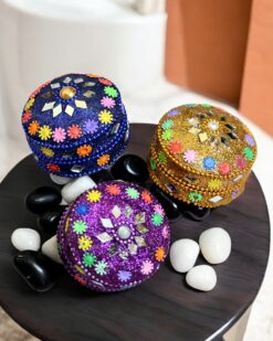 Shimmer Glow Handcrafted Multicolor Jewelry Box