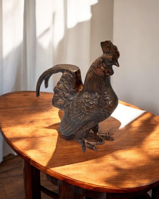 Rustic Iron Hen Figurine for Farmhouse & Garden Decor - Image 4