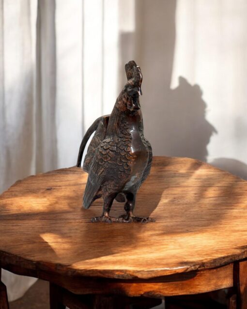 Rustic Iron Hen Figurine for Farmhouse & Garden Decor - Image 2