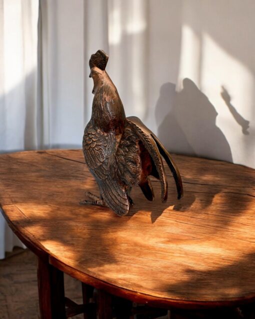 Rustic Iron Hen Figurine for Farmhouse & Garden Decor - Image 5