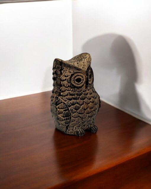 Vintage-Style Iron Owl Decor Statue for Indoor & Outdoor Use - Image 3