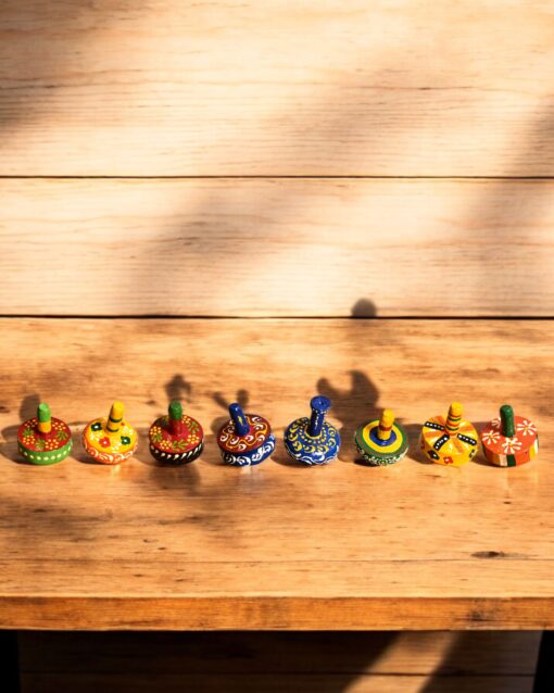 Twist of Tradition Minakari Wooden Spinner Set - Image 4