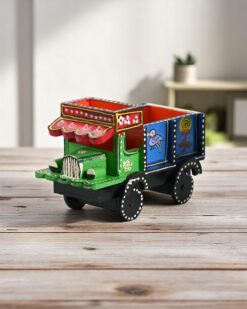 Colorful Wooden Truck Showpiece for Festive Decor and Gifts