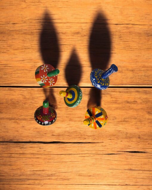 Twist of Tradition Minakari Wooden Spinner Set - Image 2